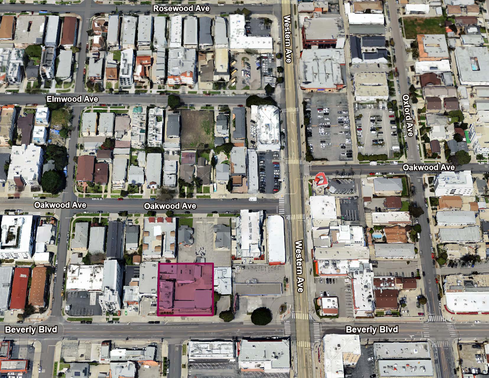 Local aerial map of 4623-4631 Beverly Blvd